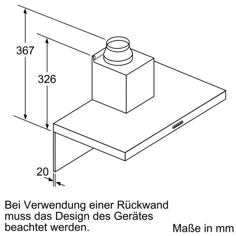 Bosch DWB 66 BC 50 Dunsthaube 590 m³/h